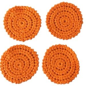 14 Peaches & Creme 100% USA #4 Medium Worsted Cotton Yarn Handmade Cup Coasters